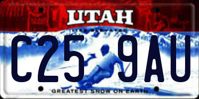 UT license plate C259AU