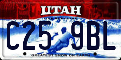 UT license plate C259BL