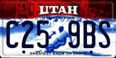 UT license plate C259BS