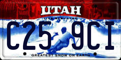 UT license plate C259CI