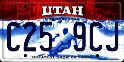 UT license plate C259CJ