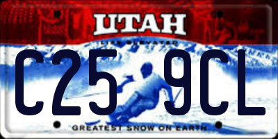 UT license plate C259CL