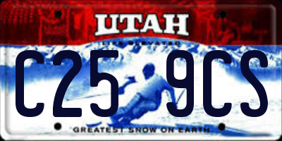 UT license plate C259CS