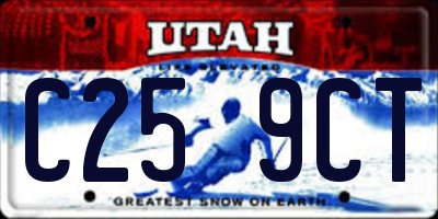 UT license plate C259CT