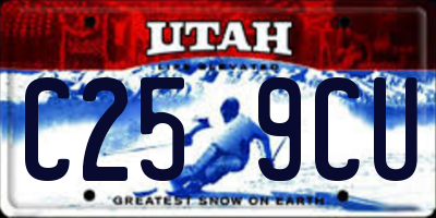 UT license plate C259CU