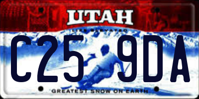 UT license plate C259DA