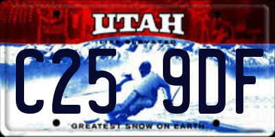 UT license plate C259DF