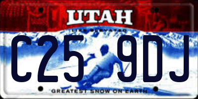 UT license plate C259DJ