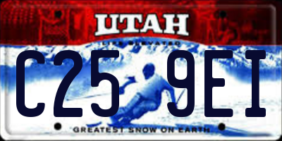 UT license plate C259EI