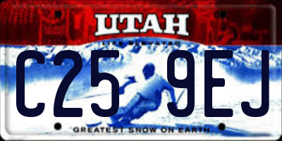 UT license plate C259EJ