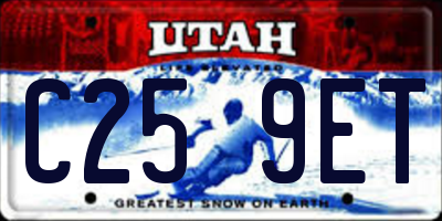 UT license plate C259ET