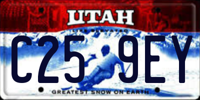 UT license plate C259EY