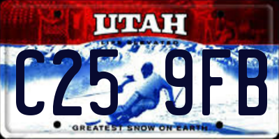 UT license plate C259FB