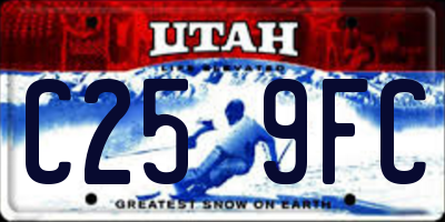 UT license plate C259FC