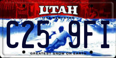 UT license plate C259FI