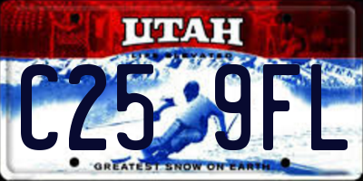 UT license plate C259FL