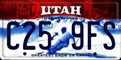 UT license plate C259FS