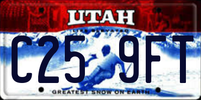 UT license plate C259FT