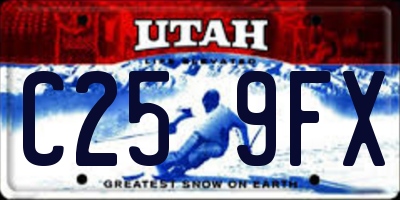 UT license plate C259FX