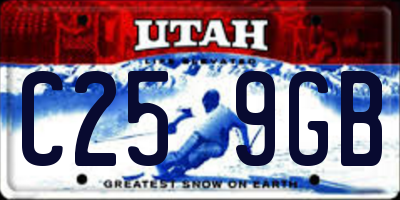 UT license plate C259GB