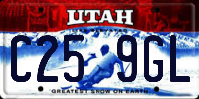 UT license plate C259GL