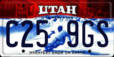 UT license plate C259GS
