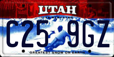 UT license plate C259GZ