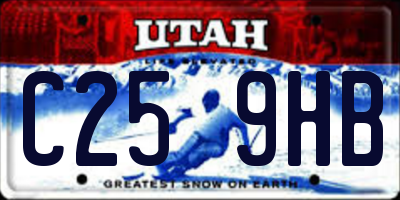 UT license plate C259HB