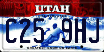 UT license plate C259HJ