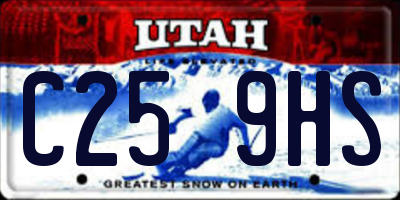 UT license plate C259HS