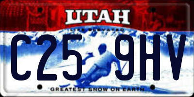 UT license plate C259HV