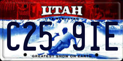 UT license plate C259IE