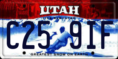 UT license plate C259IF
