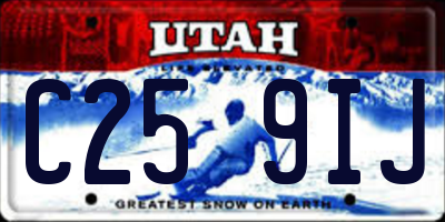 UT license plate C259IJ