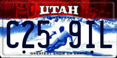 UT license plate C259IL