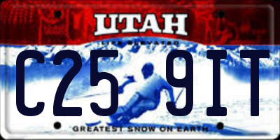 UT license plate C259IT