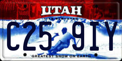 UT license plate C259IY