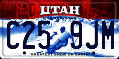 UT license plate C259JM