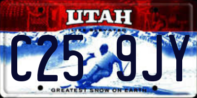 UT license plate C259JY