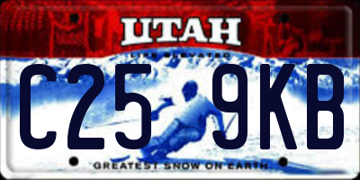 UT license plate C259KB