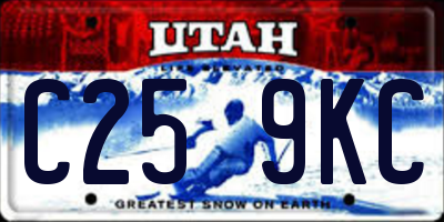 UT license plate C259KC