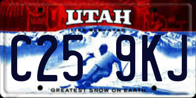 UT license plate C259KJ