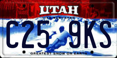 UT license plate C259KS