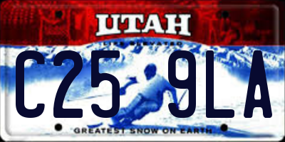 UT license plate C259LA