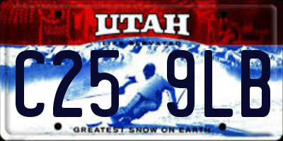 UT license plate C259LB