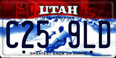 UT license plate C259LD
