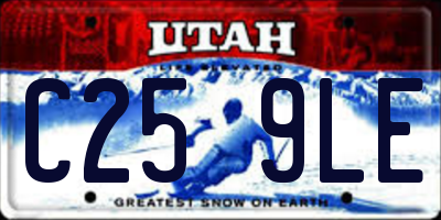 UT license plate C259LE