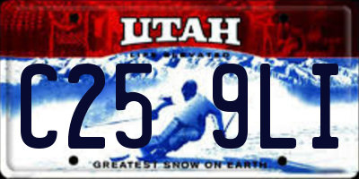 UT license plate C259LI