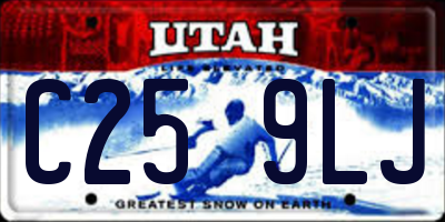 UT license plate C259LJ