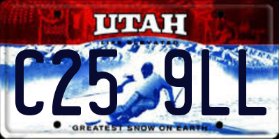 UT license plate C259LL
